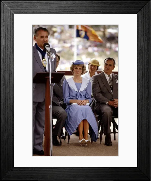 Framed Print : Princess Diana during the Overseas Visit to Australia. The Princess Framed Print : Princess Diana during the Overseas Visit to Australia. The Princess