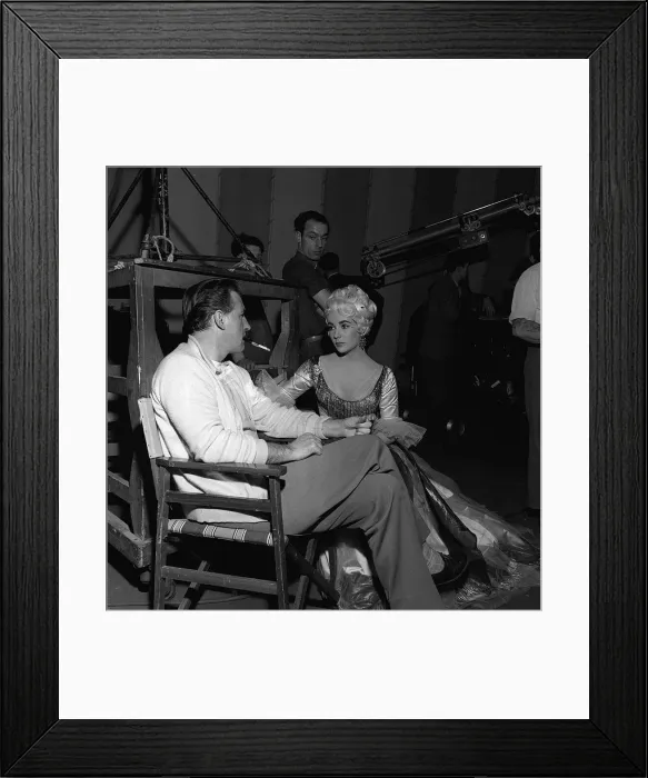 Framed Print : Beau Brummell 1954 Stewart Granger and Elizabeth Taylor in film studio Framed Print : Beau Brummell 1954 Stewart Granger and Elizabeth Taylor in film studio