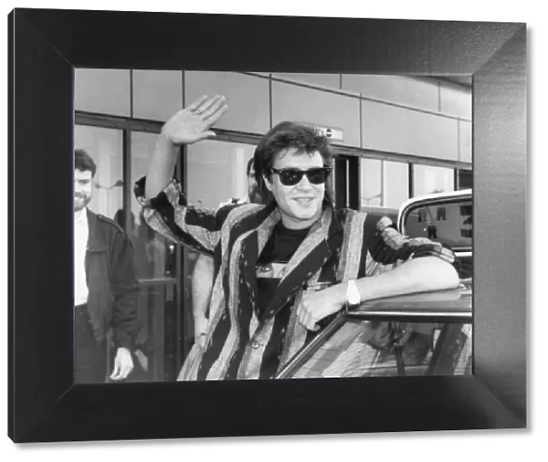 Duran Duran singer Simon le Bon arriving at Newcastle Airport
