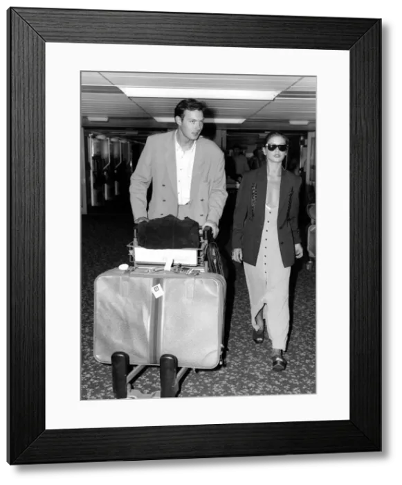 Framed Print : John Leslie with Catherine Zeta Jones - 1992 Framed Print : John Leslie with Catherine Zeta Jones - 1992