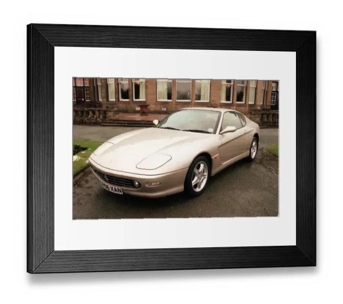 Framed Print : FERRARI CARS AT GLENEAGLES HOTEL February 1999 456 MARANELLO (GOLD) Framed Print : FERRARI CARS AT GLENEAGLES HOTEL February 1999 456 MARANELLO (GOLD)