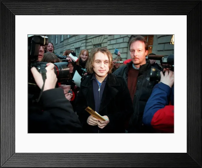 Framed Print : mark Owen arrives at Radio Forth