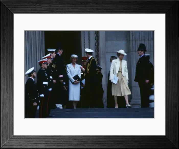 Framed Print : Prince Charles and Princess Diana at the South Atlantic Campaign Memorial service held Framed Print : Prince Charles and Princess Diana at the South Atlantic Campaign Memorial service held