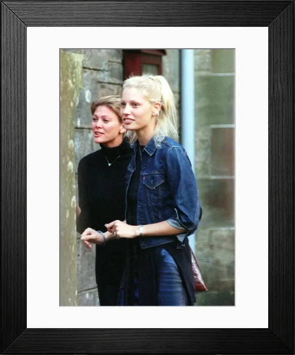 Framed Print : Wedding rehearsal of Model Kirsty Hume and Donovan Leitch September 1997 at Luss Framed Print : Wedding rehearsal of Model Kirsty Hume and Donovan Leitch September 1997 at Luss