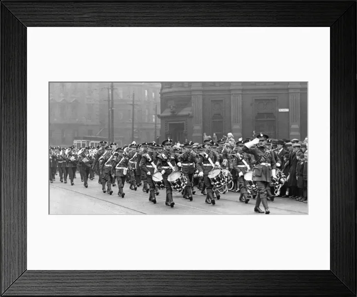 Framed Print : A march past by the Royal Northumberland fusiliers on St. Georges Day Framed Print : A march past by the Royal Northumberland fusiliers on St. Georges Day