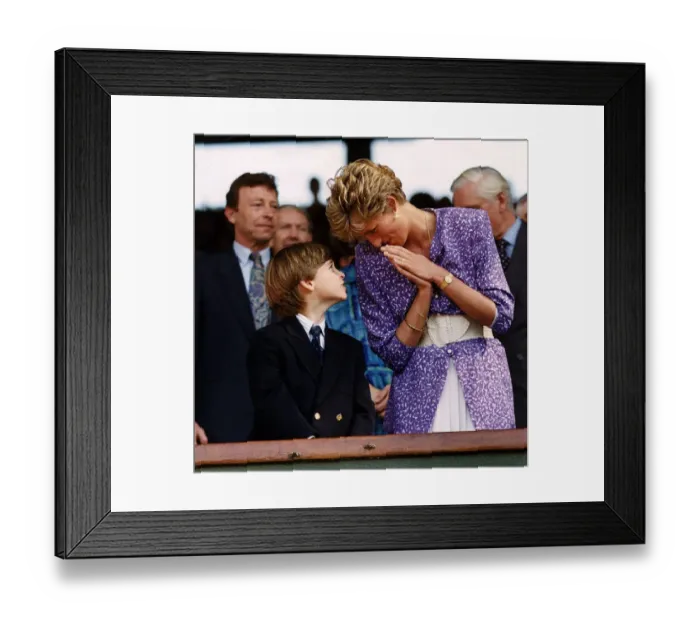 Framed Print : Princess Diana and her son Prince William pictured at the Wimbledon Ladies Singles Final