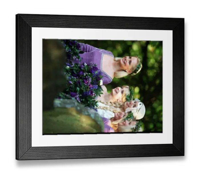 Framed Print : Wedding of Model Kirsty Hume and Donovan Leitch September 1997 at Luss Parish church
