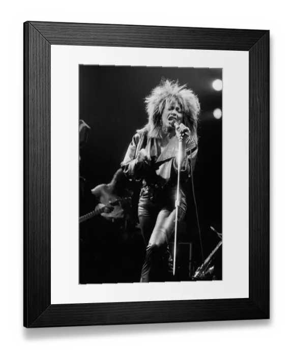 Framed Print : Tina Turner singer in concert 1985 Framed Print : Tina Turner singer in concert 1985