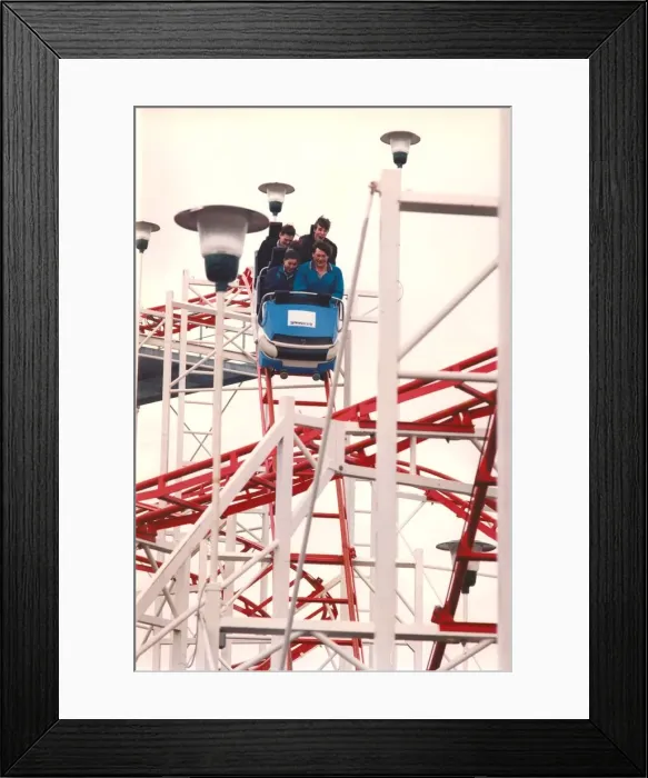 Framed Print : The Spanish City amusement park in Whitley Bay - thrill seekers ride the cyclone