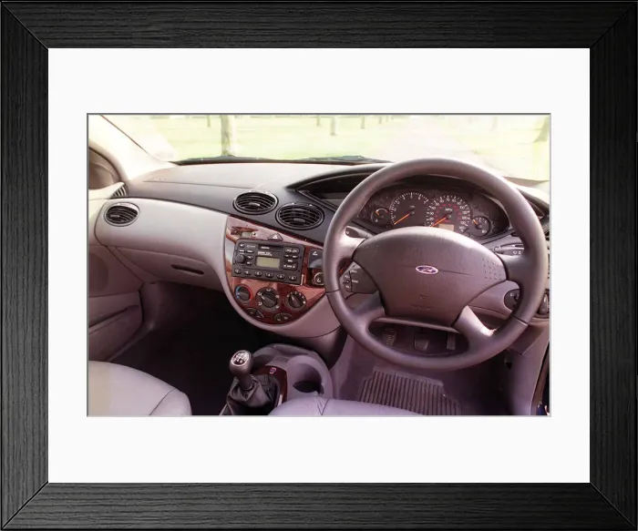 Framed Print : The Ford Focus four door saloon, 1999 model Framed Print : The Ford Focus four door saloon, 1999 model