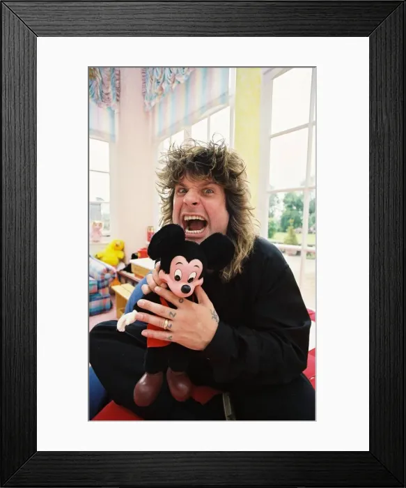 Framed Print : Ozzy Osbourne at home in May 1988