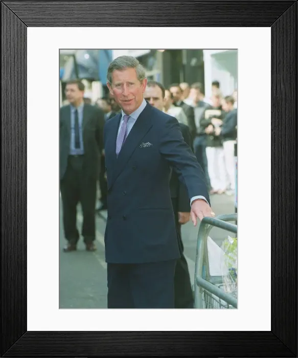 Framed Print : Prince Charles visits the scene of the Soho bomb April 1999 Framed Print : Prince Charles visits the scene of the Soho bomb April 1999