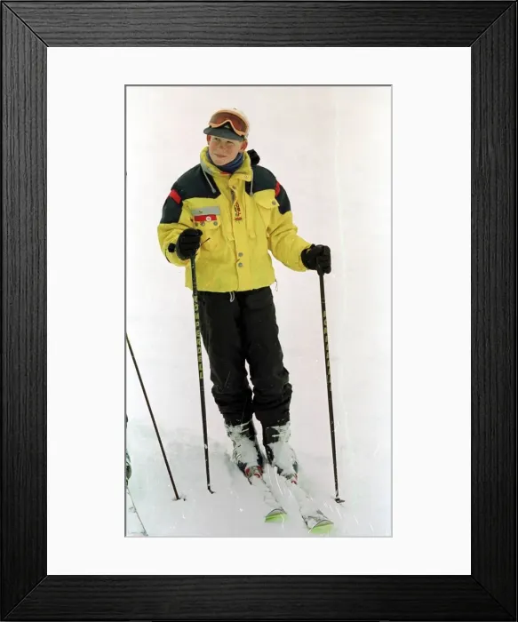 Framed Print : Prince Harry Visits Canada 1998 skiing on the slopes of Whistler Mountain Framed Print : Prince Harry Visits Canada 1998 skiing on the slopes of Whistler Mountain