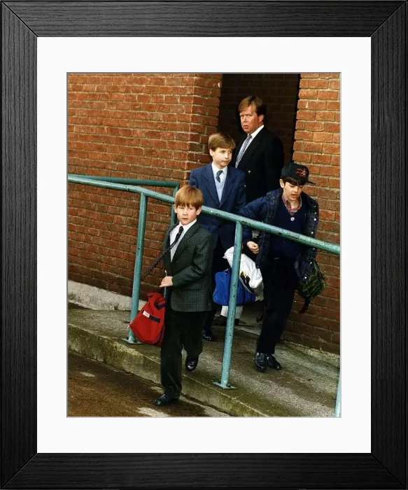 Framed Print : Prince William and his brother Harry at Heathrow Framed Print : Prince William and his brother Harry at Heathrow
