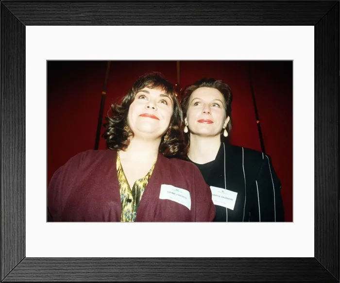 Framed Print : Jennifer Saunders and Dawn French comediennes Framed Print : Jennifer Saunders and Dawn French comediennes