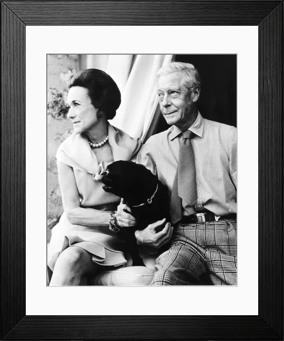 Framed Print : Duke & Duchess of Windsor at their home Le Moulin de la Tuileries near Paris