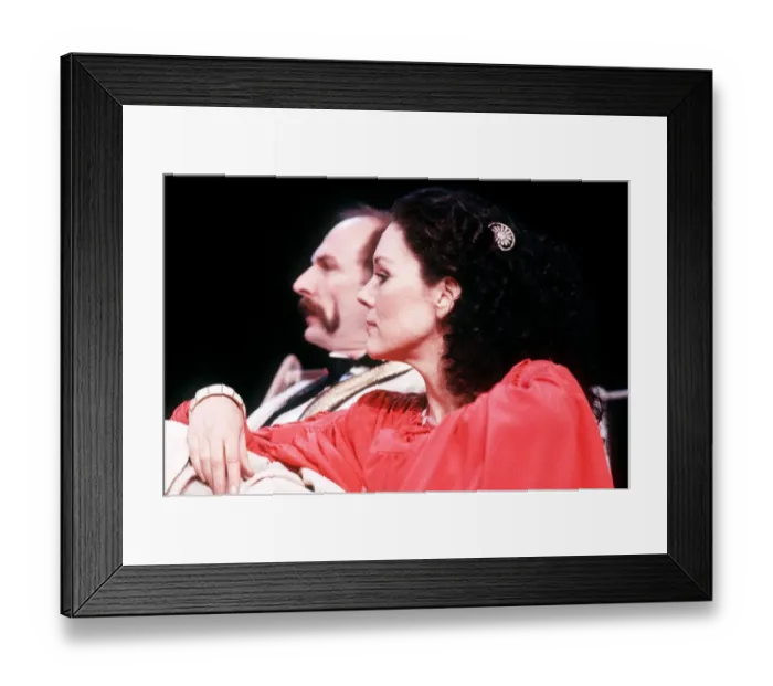 Framed Print : Diana Rigg and Paxton Whitehead at the theatre royal in Haymarket Framed Print : Diana Rigg and Paxton Whitehead at the theatre royal in Haymarket