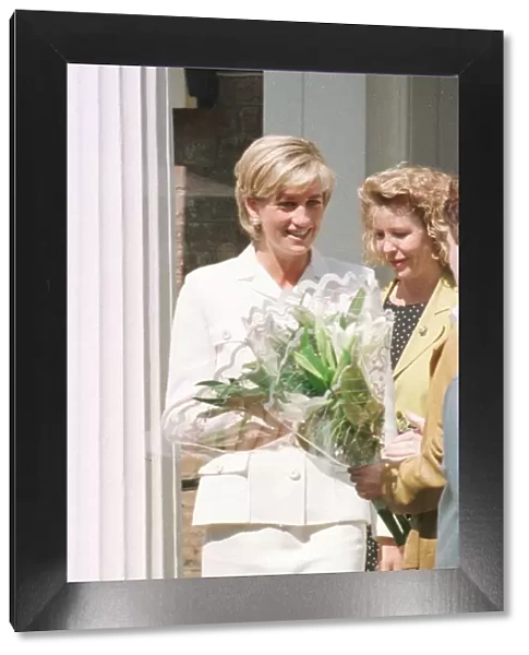 Diana, Princess Of Wales makes a visit to Trinity House Hospice in Clapham, South London