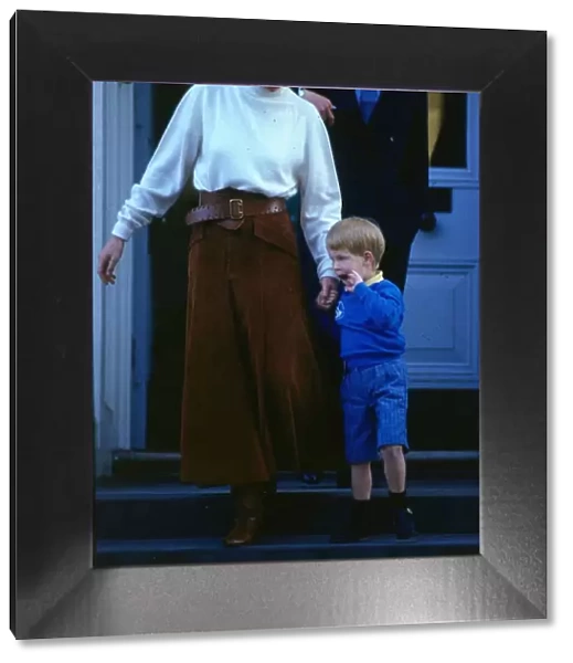 Prince Harry going to school on his 4th birthday September 1988