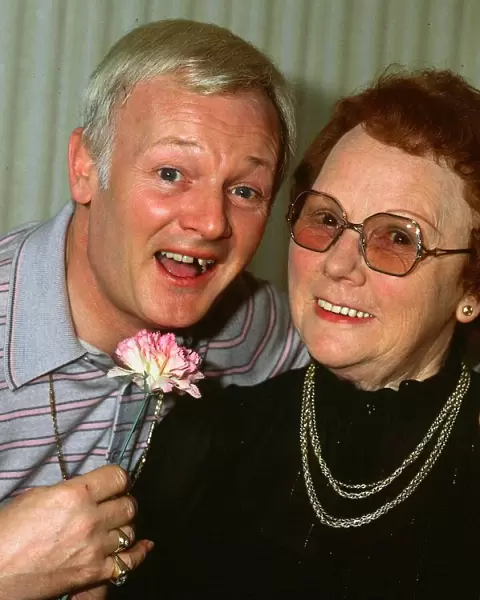John Inman actor March 1983 with his mum mother