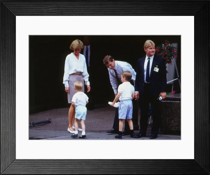 Framed Print : Prince Andrew meeting Princess Diana, Prince William and Prince Harry before they all Framed Print : Prince Andrew meeting Princess Diana, Prince William and Prince Harry before they all