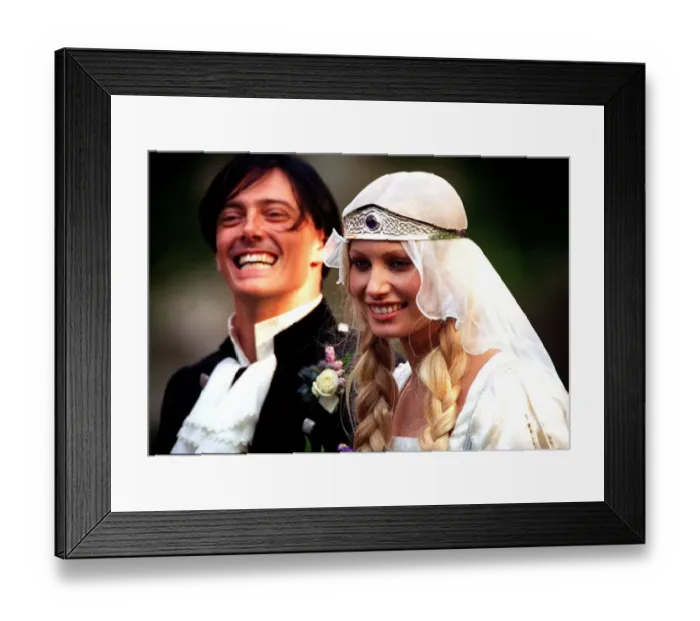 Framed Print : Wedding of Model Kirsty Hume and Donovan Leitch September 1997 at Luss Parish church Framed Print : Wedding of Model Kirsty Hume and Donovan Leitch September 1997 at Luss Parish church