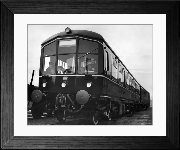 Framed Print : The train of the future? This pic shows excellent view from drivers cab of a new Framed Print : The train of the future? This pic shows excellent view from drivers cab of a new