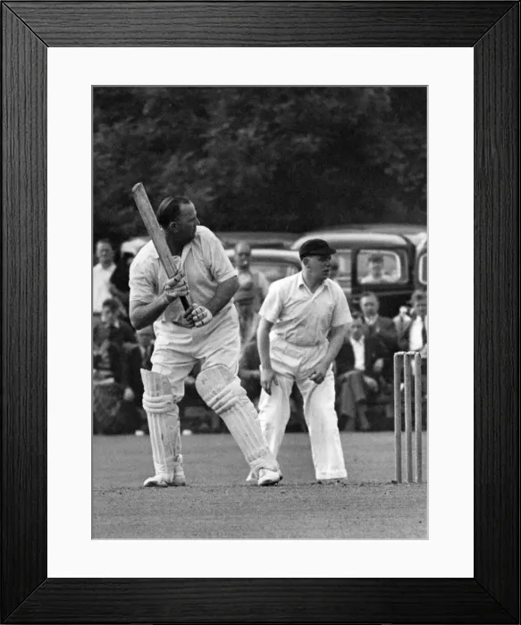 Framed Print : Cecil Pepper, Oldham Cricketer. July 1958 Framed Print : Cecil Pepper, Oldham Cricketer. July 1958