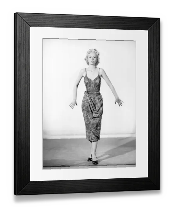 Framed Print : Clothing: Fashion: Beachwear: Woman wearing swimming costume