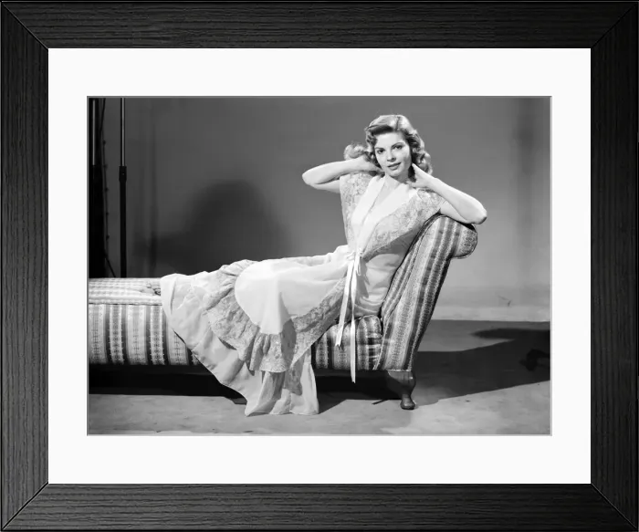 Framed Print : Model wearing night dress. 1953 Framed Print : Model wearing night dress. 1953