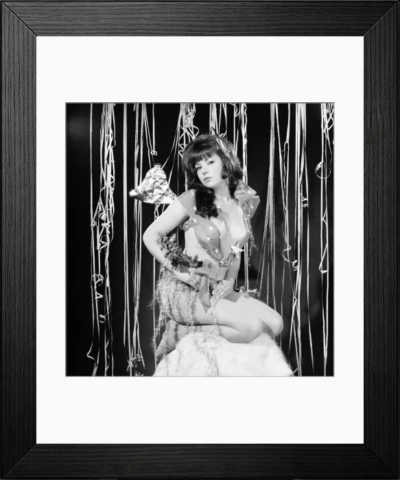Framed Print : Yvonne Dellaway seen here dressed for a Christmas Party. December 1964 E515-002 Framed Print : Yvonne Dellaway seen here dressed for a Christmas Party. December 1964 E515-002