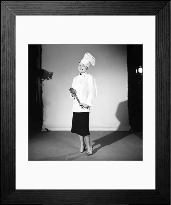 Framed Print : Model dressed as a chef. 1959 E250-007
