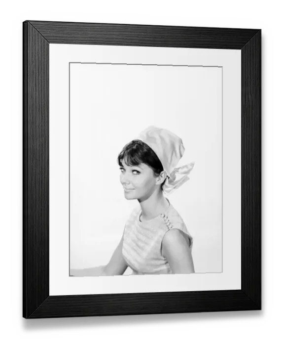 Framed Print : Clothing: Fashion: Hats: Woman wearing hat. 1962 B1544-036 Framed Print : Clothing: Fashion: Hats: Woman wearing hat. 1962 B1544-036