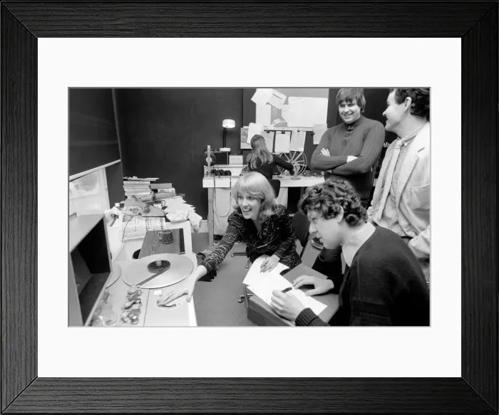 Framed Print : Esther Rantzen in the cutting room of the ThatOs Life'programme Framed Print : Esther Rantzen in the cutting room of the ThatOs Life'programme