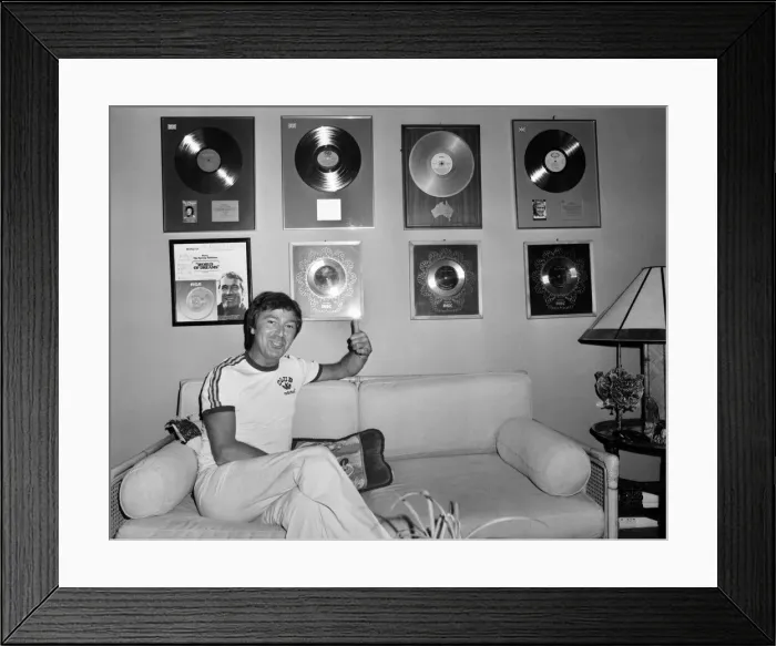 Framed Print : Singer and Presenter Des O Connor at his home. June 1980 Framed Print : Singer and Presenter Des O Connor at his home. June 1980