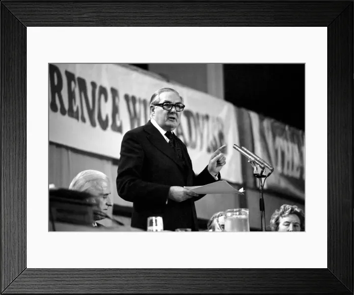 Framed Print : Labour politician James Callaghan during a debate on the Common Market
