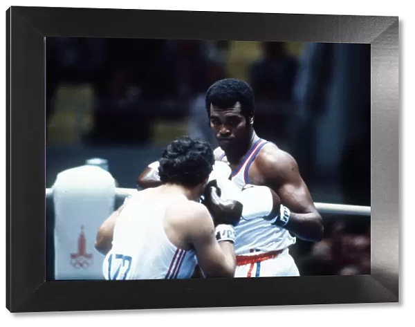 Olympic Games Moscow 1980 Boxing. Tefilio Stevenson of Cuba