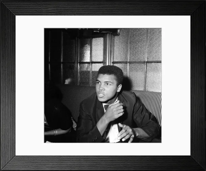 Framed Print : Cassius Clay - Muhammad Ali - Jun 1963 World Heavyweight Champion after his victory Framed Print : Cassius Clay - Muhammad Ali - Jun 1963 World Heavyweight Champion after his victory