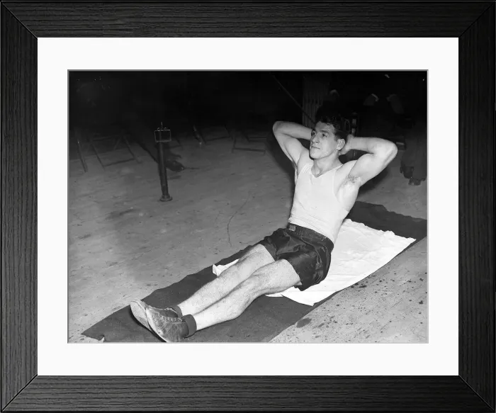 Framed Print : Len Harvey Boxer in training Framed Print : Len Harvey Boxer in training