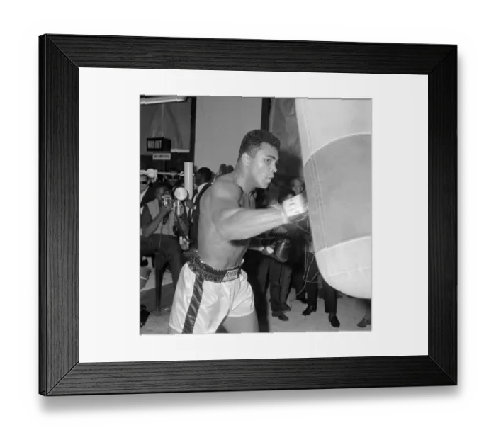 Framed Print : Muhammad Ali (Cassius Clay) training at the B. B. B. of C gym Framed Print : Muhammad Ali (Cassius Clay) training at the B. B. B. of C gym