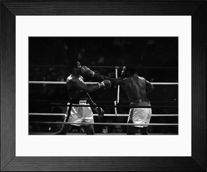 Framed Print : Action during the world heavyweight title fight between challenger Muhammad Ali