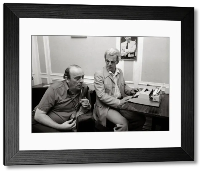 Framed Print : Barry Cryer and John Junkin - June 1978 scriptwriters for the new Morecambe Framed Print : Barry Cryer and John Junkin - June 1978 scriptwriters for the new Morecambe