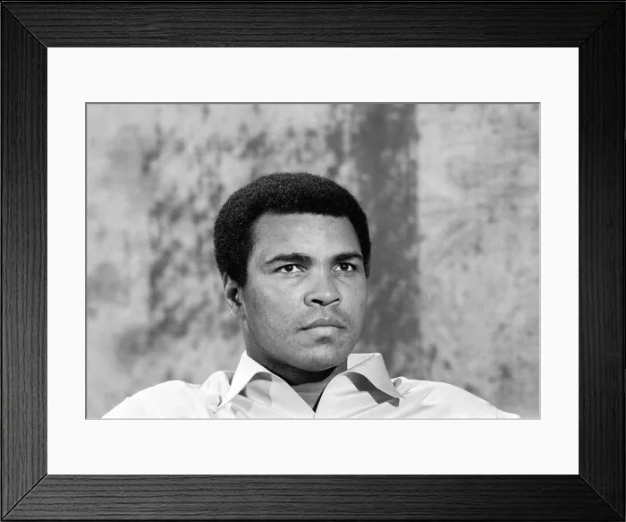 Framed Print : Former American heavyweight boxing champion Muhammad Ali looking in relaxed mood shortly Framed Print : Former American heavyweight boxing champion Muhammad Ali looking in relaxed mood shortly