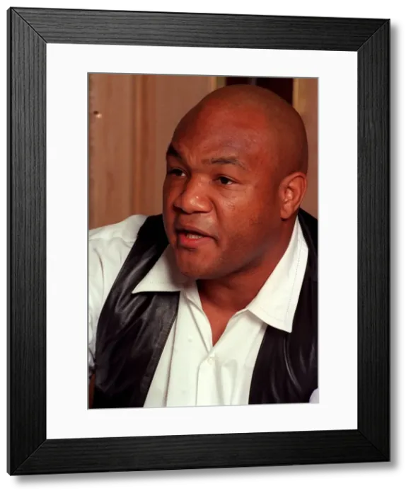 Framed Print : George Foreman former heavyweight Boxing champion October 1989
