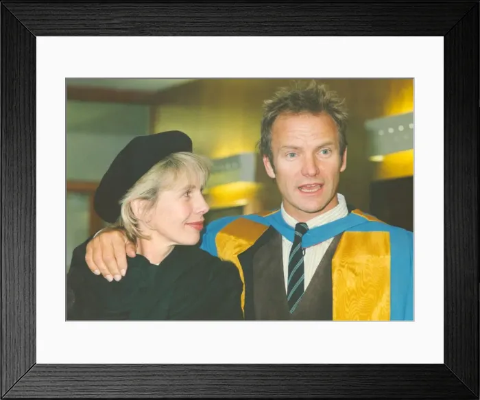 Framed Print : Lib - Singer / songwriter Sting receiving his Honorary Doctorate of Music from Framed Print : Lib - Singer / songwriter Sting receiving his Honorary Doctorate of Music from