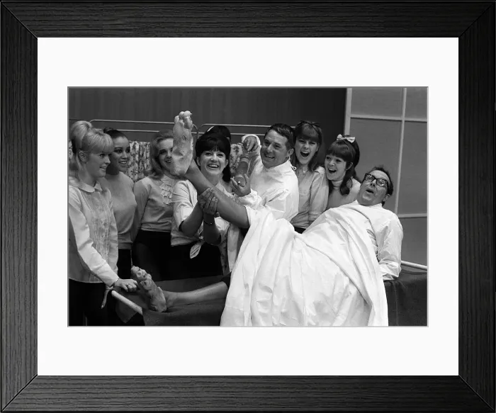 Framed Print : Morecambe & Wise. Eric Morecambe and Ernie Wise June 1965 Playing the fools with Framed Print : Morecambe & Wise. Eric Morecambe and Ernie Wise June 1965 Playing the fools with