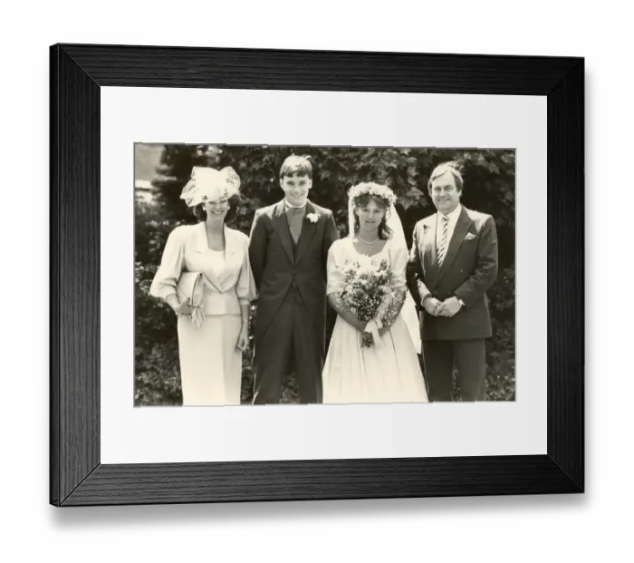 Framed Print : John Prescott attends the wedding of his research assistant John Fallon to Della Broome