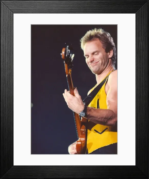 Framed Print : Lib - Singer / songwriter Sting in concert at Whitley Bay Ice Rink, 25th November 1991 Framed Print : Lib - Singer / songwriter Sting in concert at Whitley Bay Ice Rink, 25th November 1991