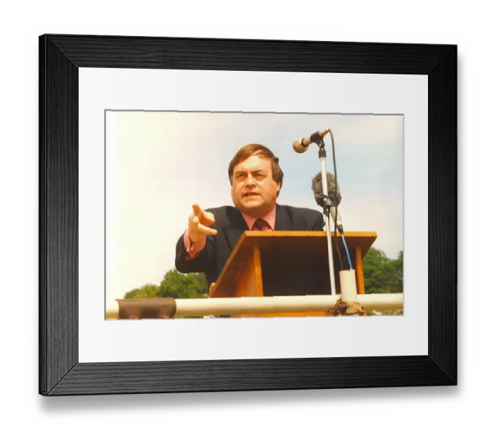Framed Print : John Prescott speaks at the Durham Miners Gala Framed Print : John Prescott speaks at the Durham Miners Gala