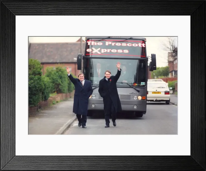 Framed Print : John Prescott is on the campaign trail with Alan Campbell